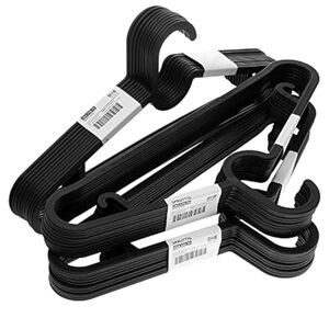 Ikea NWOT SPRUTTIG Lightweight Clothes Garment Hangers Black Plastic Set of 10
